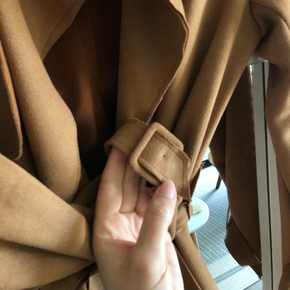 NEW Suede Trench T Tahari - Picture 9 of 15